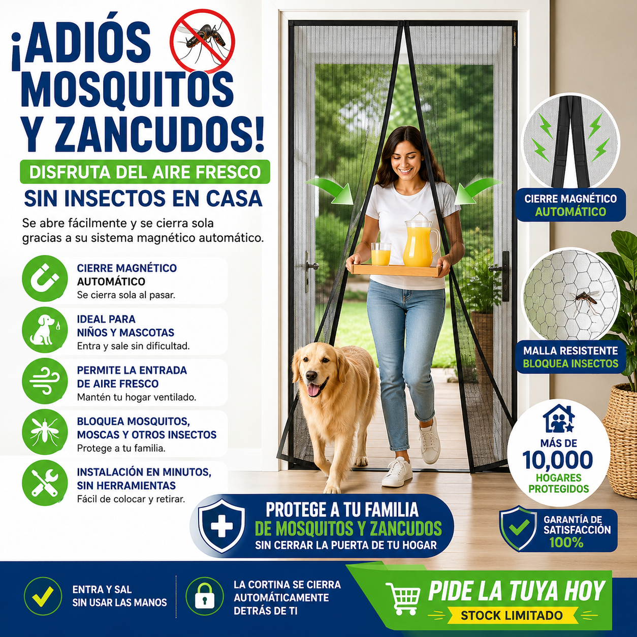 MagicMesh™ Cortina Magnética AutoCierre