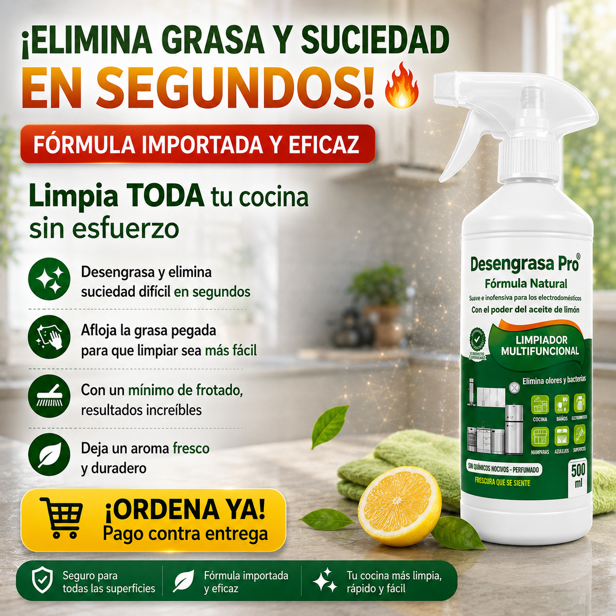 DESENGRASA PRO™ Potencia profesional en cada spray