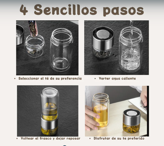 Infusor portátil de vidrio PREMIUM