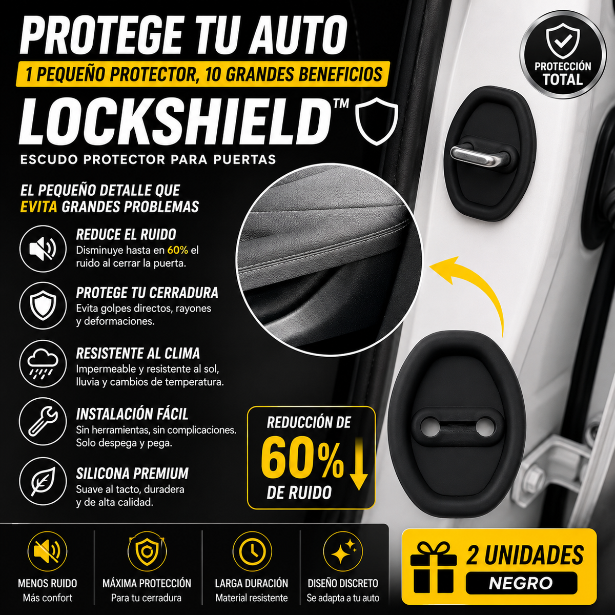 LockShield Pro™ Protege la cerradura de tu auto contra golpes, óxido y desgaste