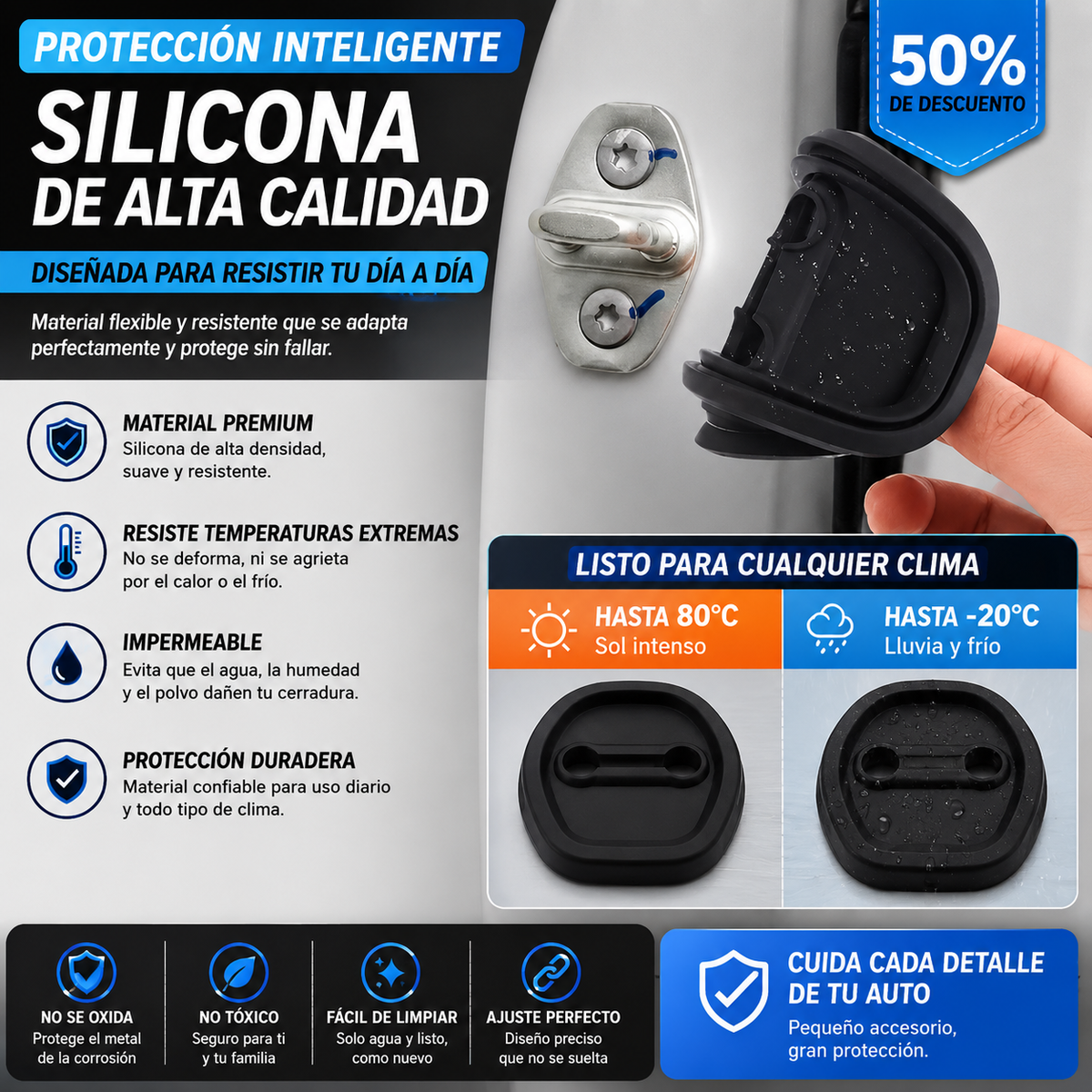 LockShield Pro™ Protege la cerradura de tu auto contra golpes, óxido y desgaste