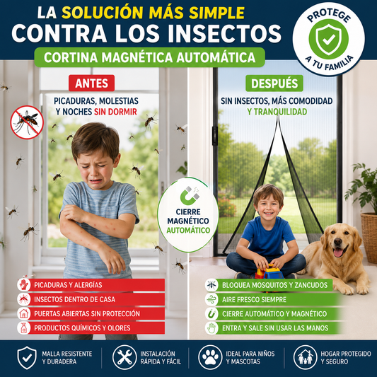 MagicMesh™ Cortina Magnética AutoCierre