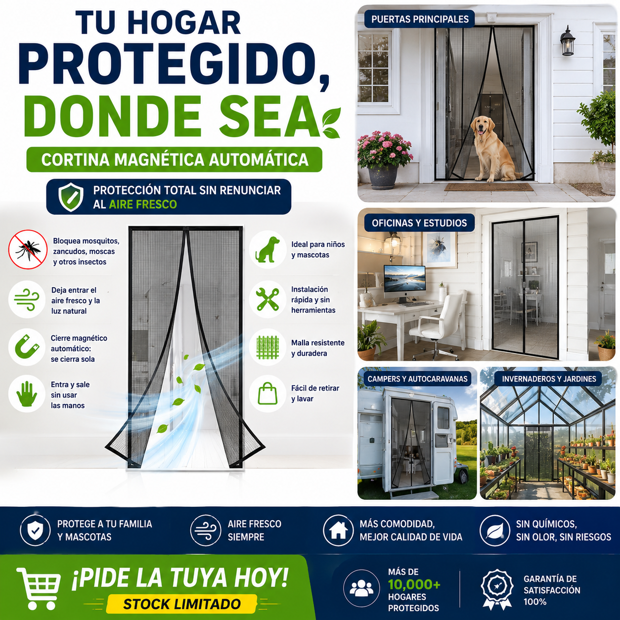 MagicMesh™ Cortina Magnética AutoCierre