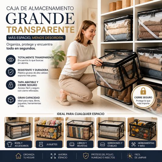 CLEARBOX MAX™ La Caja Transparente que Multiplica tu Espacio