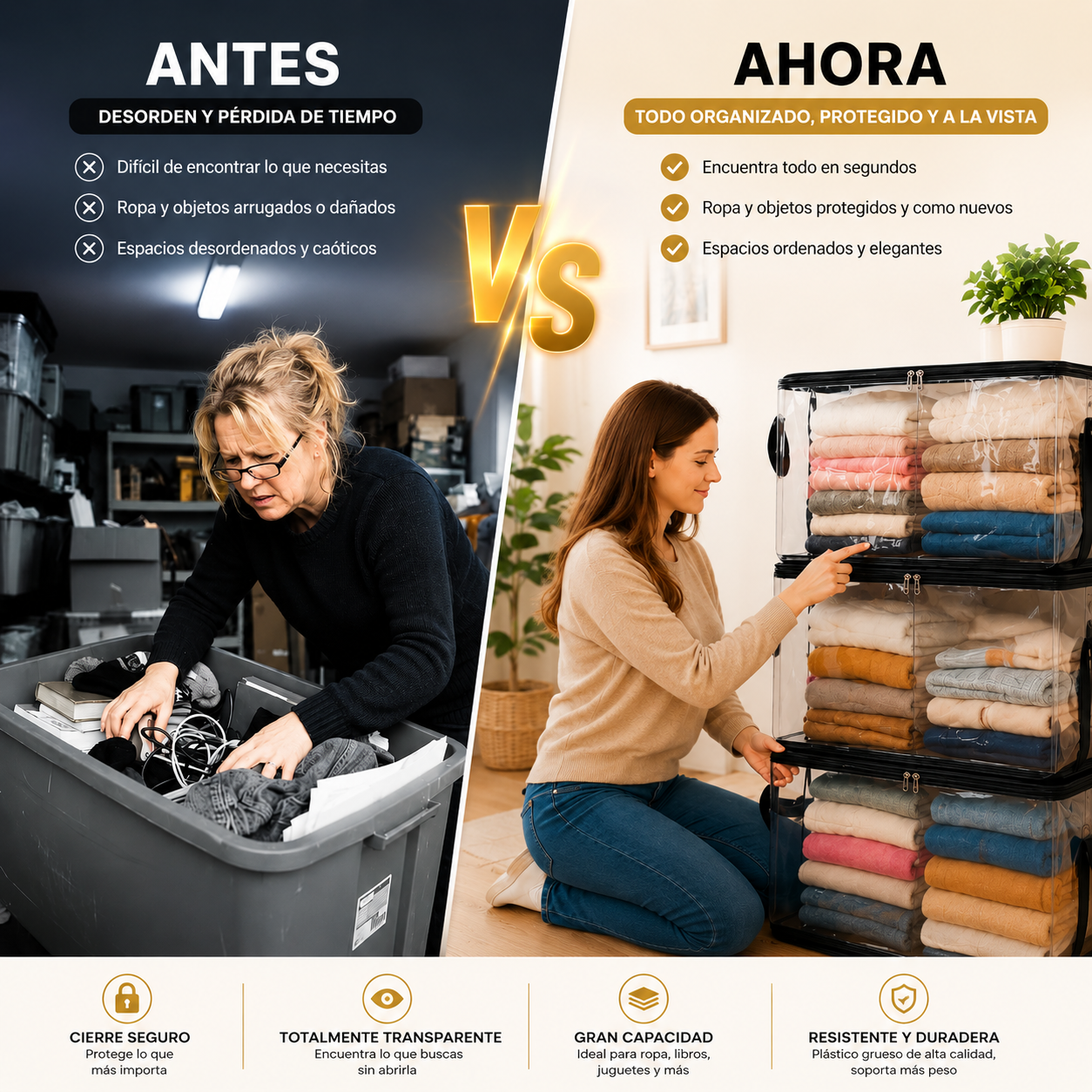 CLEARBOX MAX™ La Caja Transparente que Multiplica tu Espacio