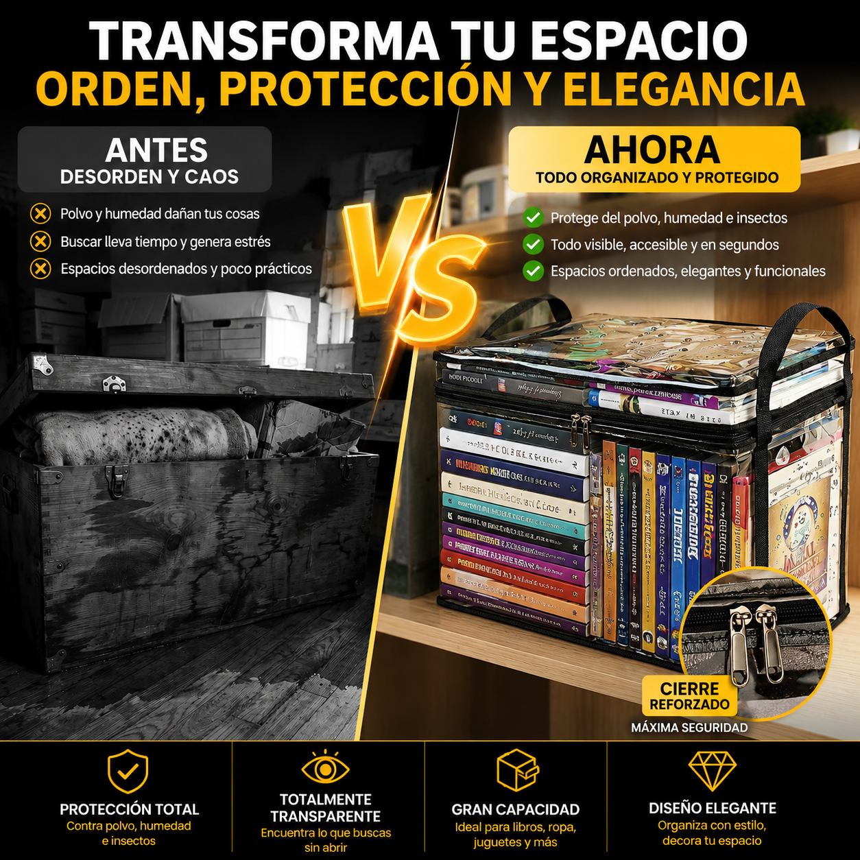 CLEARBOX MAX™ La Caja Transparente que Multiplica tu Espacio