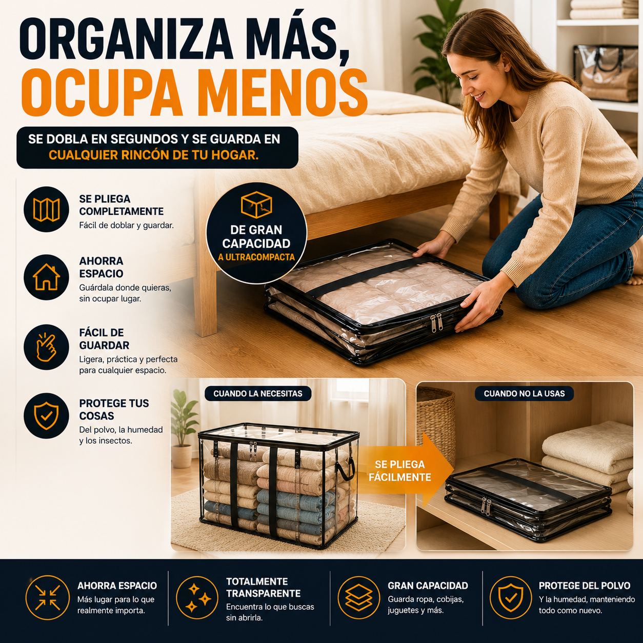 CLEARBOX MAX™ La Caja Transparente que Multiplica tu Espacio