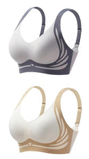 LushFitting™ - Sujetador push-up sin costuras (Duo Pack Beige y Azul)