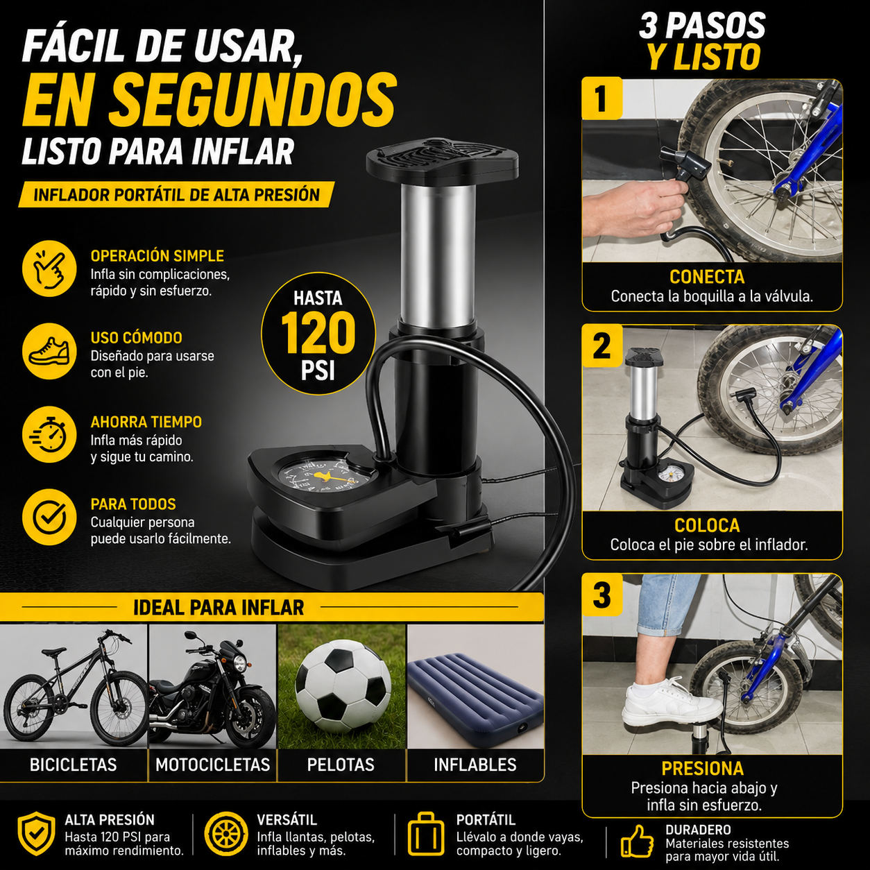 AirForce Max™ Bomba de Aire Profesional